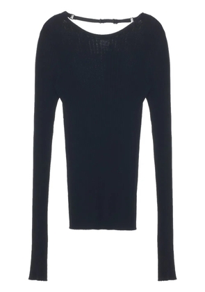 Courrèges strap-detail top - Black