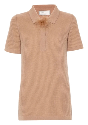 Blumarine virgin wool top - Brown