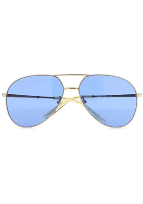 Gucci Eyewear logo-engraved sunglasses - Gold