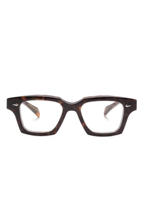 Takaori square-frame glasses - Brown