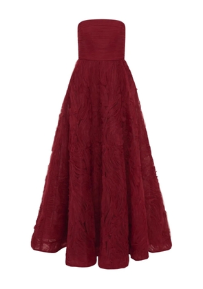 Rebecca Vallance Willow strapless ruffled gown - Red