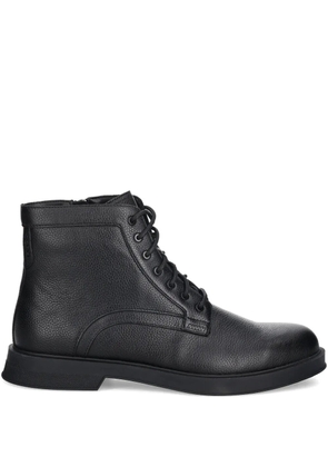 HUGO lace-up zip boots - Black