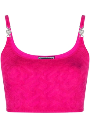 Versace La Greca Medusa '95 knitted crop top - Pink