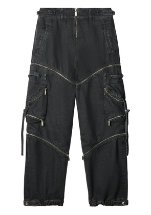Off-White zip denim cargo pants - Grey