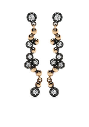 LEANDRA 18kt yellow gold Moni Midnight diamond earrings