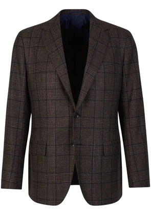 SARTORIO NAPOLI checked wool-blend blazer - Brown