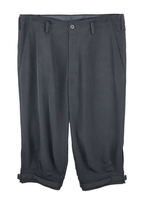 Yohji Yamamoto buckle-strap shorts - Black