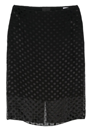 Givenchy polka dot-devoré skirt - Black