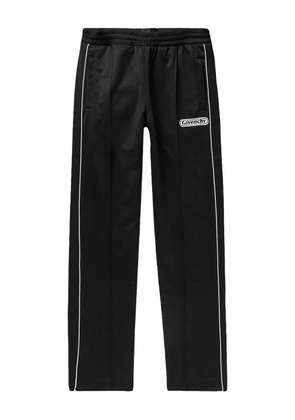 Givenchy side-stripe logo-patch sweatpants - Black