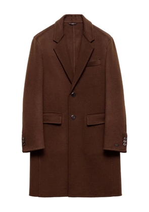 Prada notched-lapel single-breasted coat - Brown
