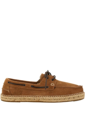 Manebi suede boat shoes - Brown