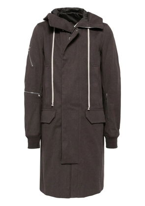 Rick Owens hooded coat - Brown
