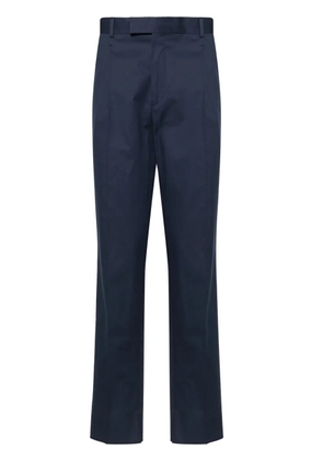Zegna stretch-cotton tapered-leg trousers - Blue
