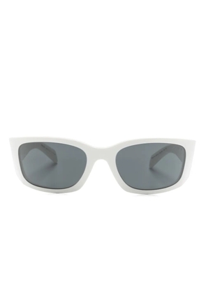 Prada Eyewear logo-engraved biker-style sunglasses - White