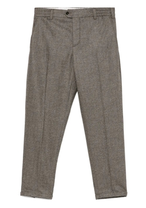 PT Torino herringbone-pattern trousers - Brown