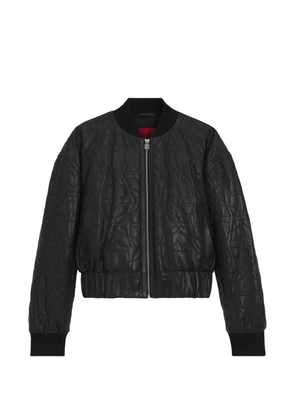 HUGO Lesana quilted zip-up jacket - Black