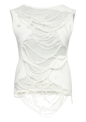 MM6 Maison Margiela distressed top - White