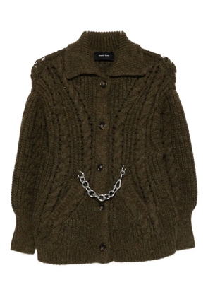 Simone Rocha chain-detail cardigan - Green