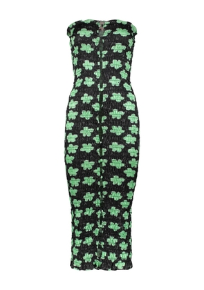 Amy Crookes floral-print midi dress - Black