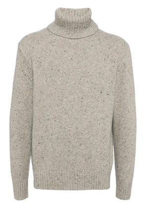 Universal Works roll neck tweed jumper - Grey