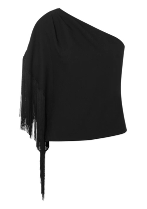 Moschino one-shoulder fringed blouse - Black