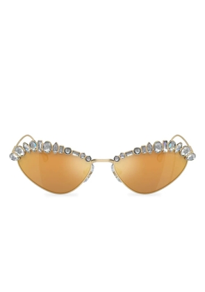 Swarovski Eyewear crystal-embellished cat-eye sunglasses - Brown