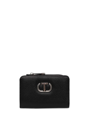 TWINSET zipped leather wallet - Black