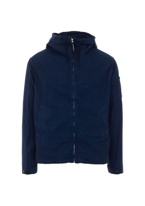 C.P. Company hooded patch logo jacket - Blue