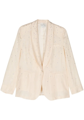 Forte Forte rhinestoned single-breasted blazer - Neutrals