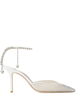 Jimmy Choo 85mm Saeda pumps - White