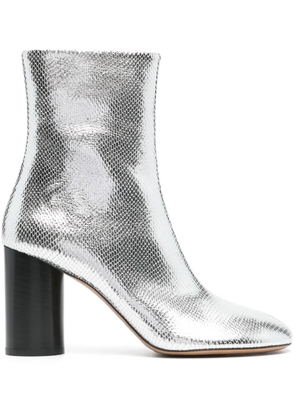 ISABEL MARANT Labee 90mm leather boots - Silver