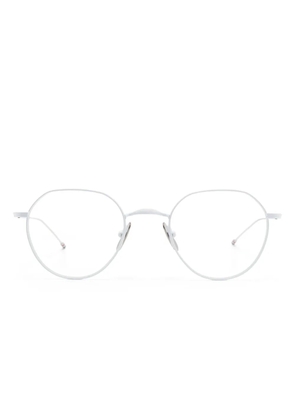 Thom Browne Eyewear titanium round glasses - White