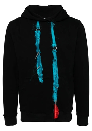 JORDANLUCA Serpentine cotton hoodie - Black