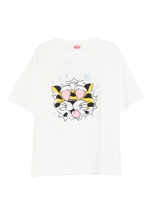 Kenzo tiger-print T-shirt - White