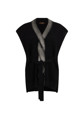 Moorer braided-tie vest - Black