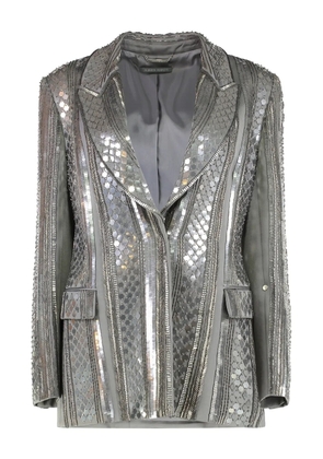 Alberta Ferretti sequin-embellishment blazer - Silver