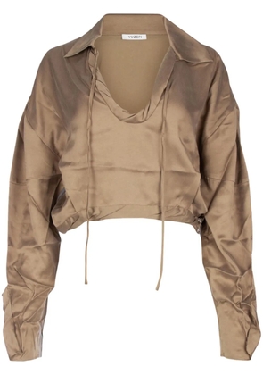 Yuzefi spread-collar blouse - Neutrals