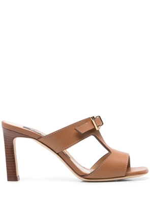 Sergio Rossi 80mm leather sandals - Brown