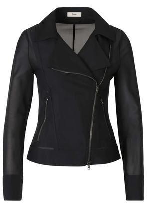 Herno zip-up biker jacket - Black