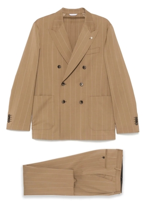 Manuel Ritz pinstripe double-breasted suit - Neutrals
