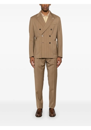 Manuel Ritz pinstripe double-breasted suit - Neutrals