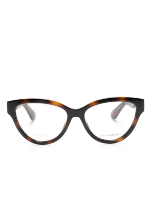 Gucci Eyewear cat-eye frame glasses - Brown