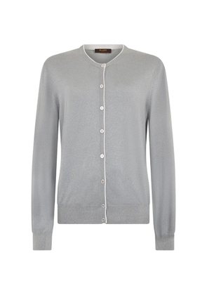 Moorer piped cardigan - Grey