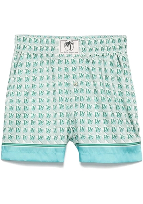 Palm Angels monogram-print shorts - Green