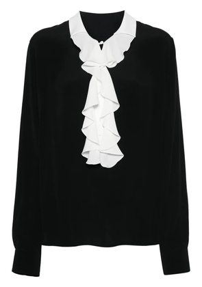 Nº21 ruffled crepe blouse - Black