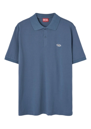 Diesel logo-embroidered polo shirt - Blue