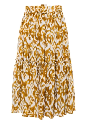Samantha Sung Melanie abstract-print skirt - Yellow