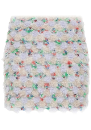 Blumarine bouclé mini skirt - Neutrals