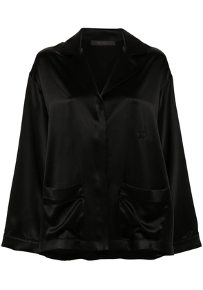 Max Mara Vasaio V-neck long-sleeve shirt - Black