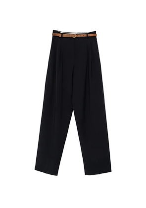 Max Mara Bacio belted pleated trousers - Blue